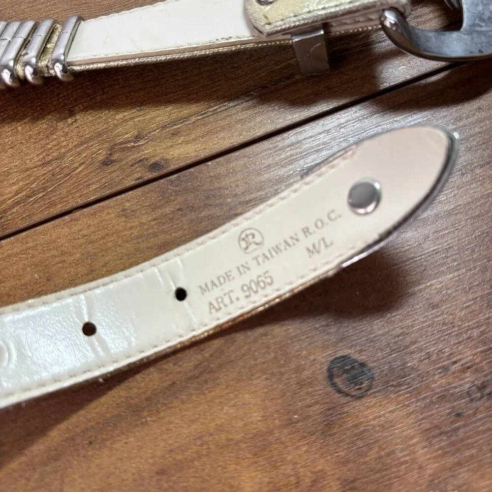 Vintage Gold and Silver Belt Made In Taiwan Ladies